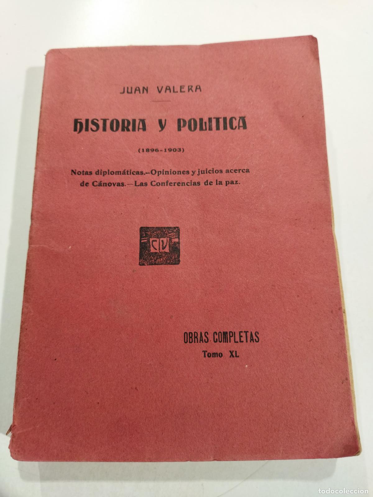 books: HISTORIA Y POLITICA (1896-1903) - VALERA, JUAN