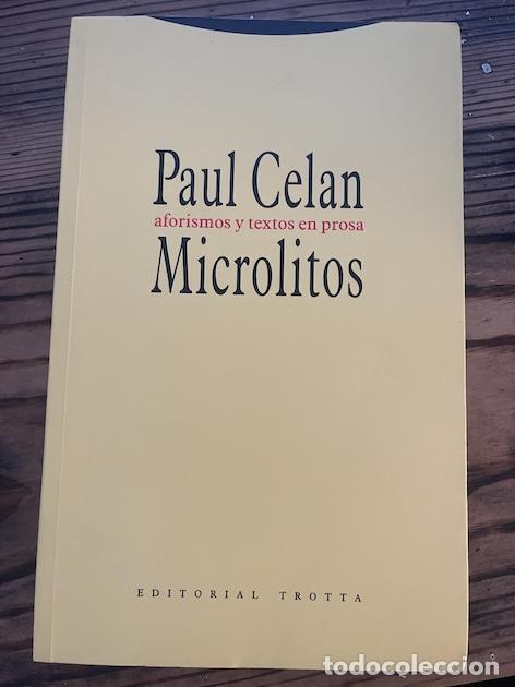 Libri di seconda mano: MICROLITOS - Paul Celan