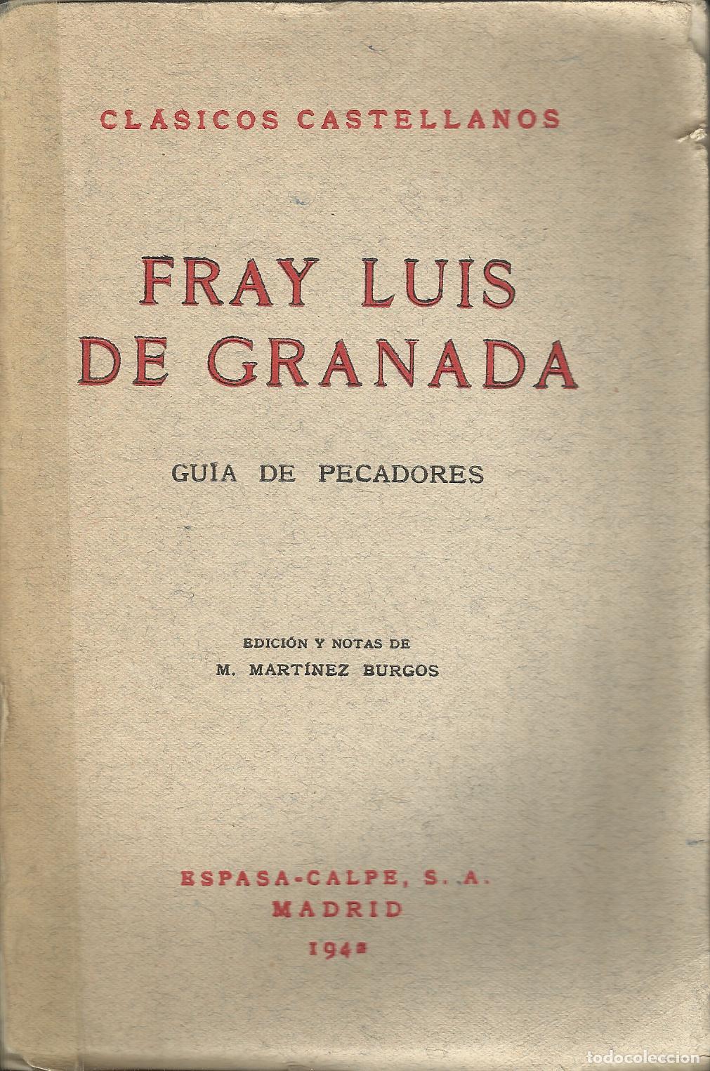 books: FRAY LUIS DE GRANADA - GRANADA , DE LUIS (FRAY)
