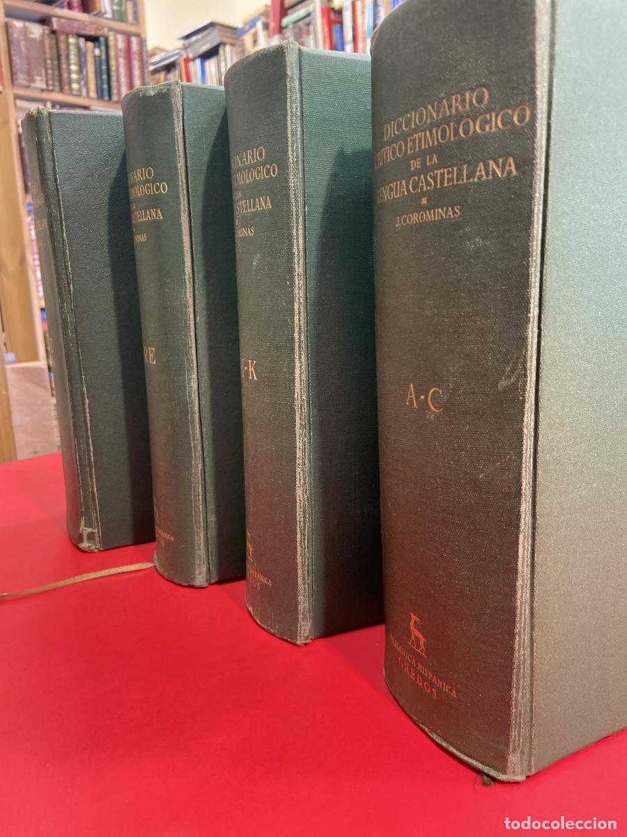 Libros: DICCIONARIO CR&Iacute;TICO ETIMOL&Oacute;GICO DE LA LENGUA CASTELLANA. (4 Tomos). - J. Corominas