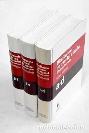 Libros: DICCIONARIO DE USO DEL ESPA&Ntilde;OL - EDICI&Oacute;N ABREVIADA TRES TOMOS - Moliner, Mar&iacute;a