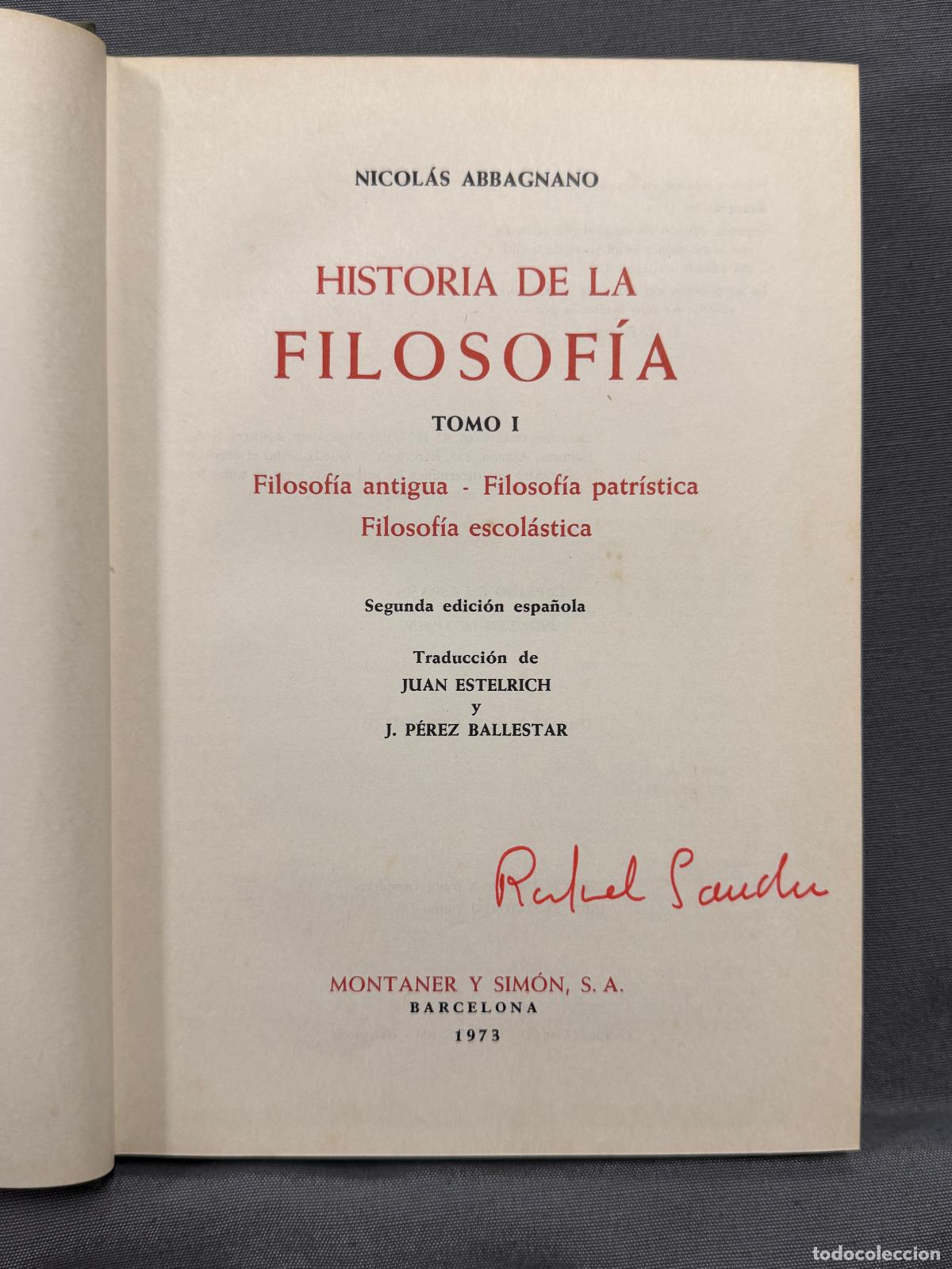 Libros: HISTORIA DE LA FILOSOF&Iacute;A. 3 TOMOS. - ABBAGNANO, NICOL&Aacute;S. - Foto 5