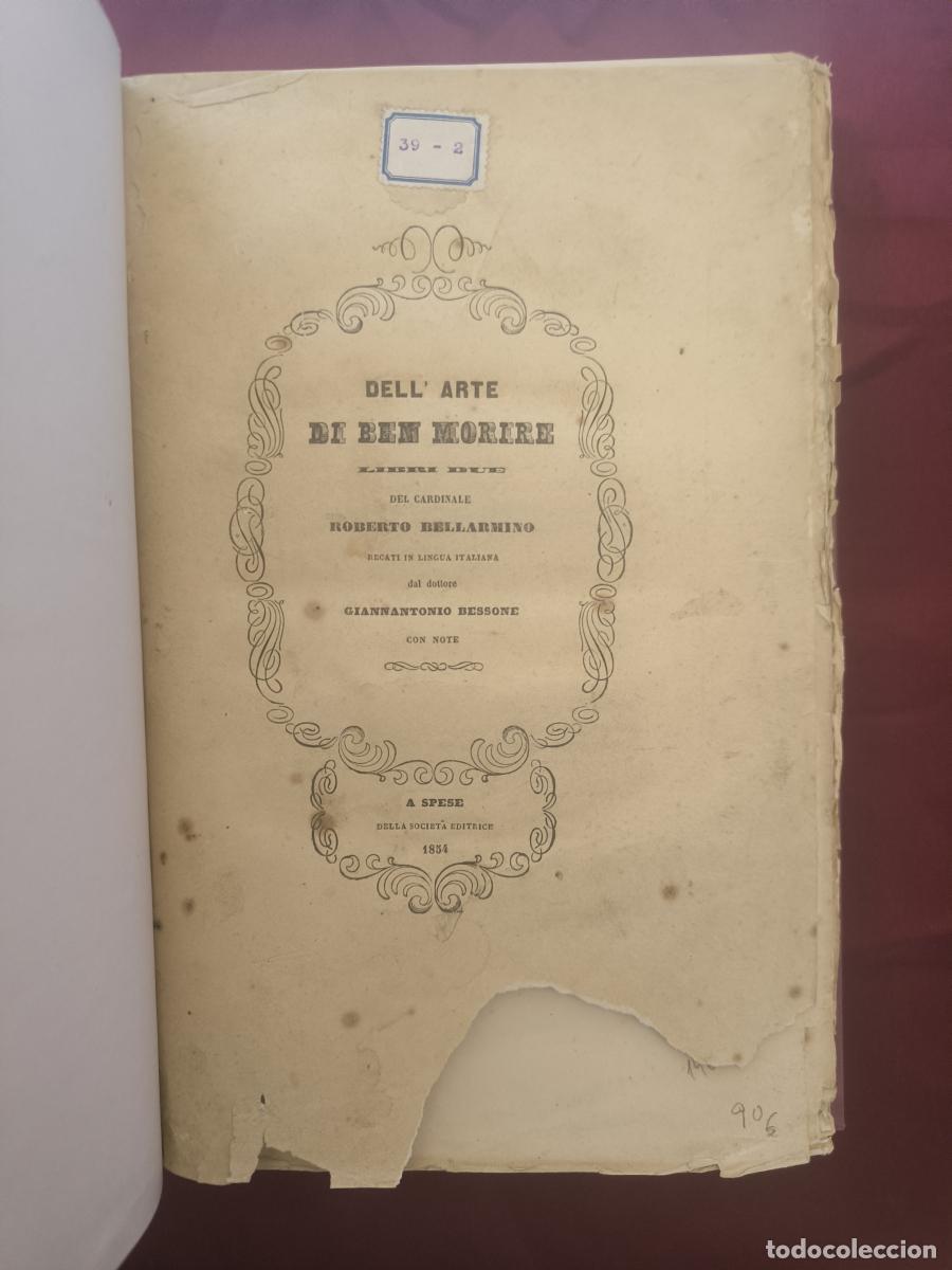 Libros: Dell'arte di ben morire. - Cardenal Roberto Bellarmino