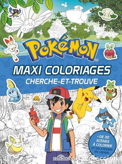 Livres: Pok&eacute;mon - Maxi coloriages cherche-et-trouve- 9782821216266