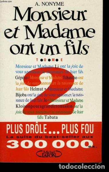 Libros: Monsieur et Madame ont un fils, Tome 2- 9782840981084