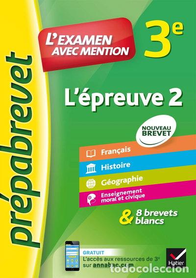 Libros: L'&eacute;preuve &eacute;crite 2 Nouveau brevet- 9782401029125