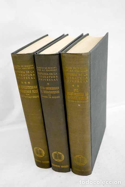 Livres: Historia de la literatura universal.- Riquer, Mart&iacute;n de