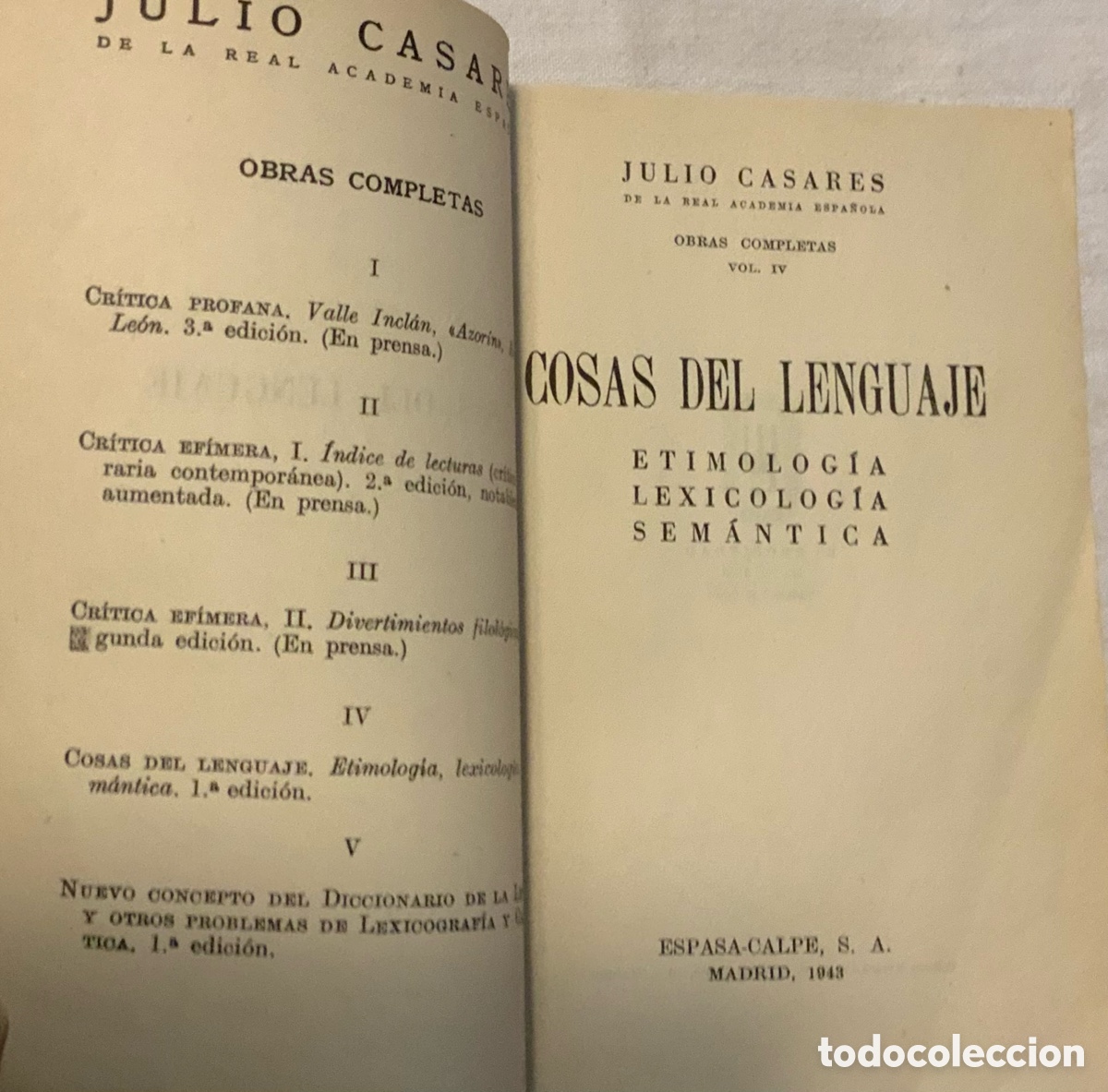 Libros: Cosas del lenguaje. Julio Casares - Foto 3