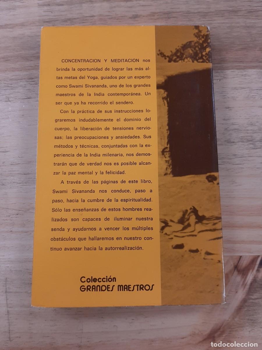 Libros: Concentraci&oacute;n y Meditaci&oacute;n - Swami Sivananda - Editorial Eyras, 1979 - Foto 3