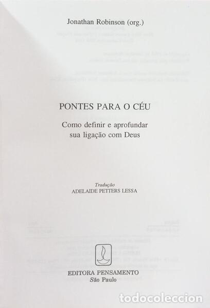 Libros: ROBINSON. (Jonathan) - PONTES PARA O C&Eacute;U. - Foto 2