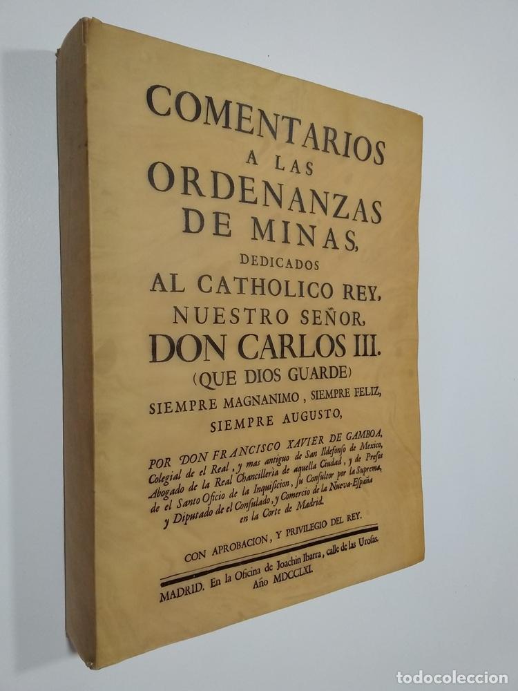 Livros em segunda m&atilde;o: Comentarios a las ordenanzas de minas, dedicados al cat&oacute;lico rey, nuestro se&ntilde;or Carlos III - Francis