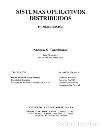 Libros: Sistemas Operativos Distribuidos- 9789688806272