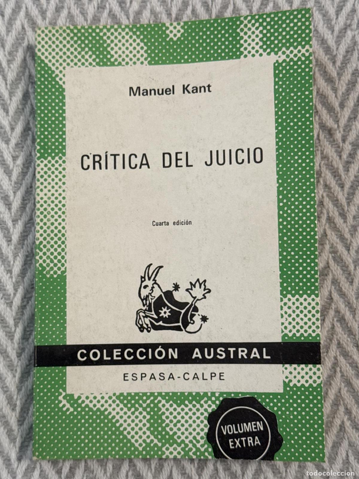 Libros: Cr&iacute;tica del juicio - Manuel Kant
