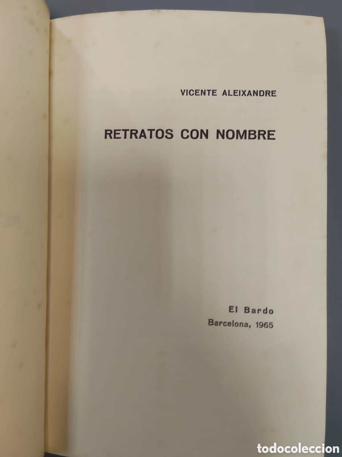 Libros: Retratos con nombre VICENTE ALEIXANDRE - Foto 3