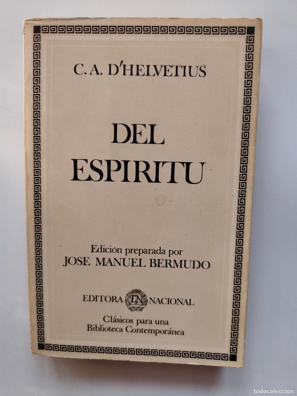 Libros: C. A. D'Helvetius - Del esp&iacute;ritu