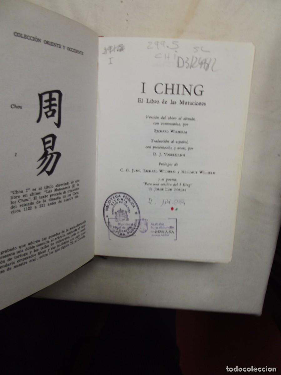 Libros: I CHING EL LIBRO DE LAS MUTACIONES - Foto 2