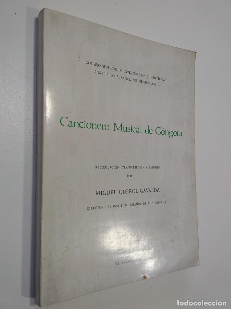 books: Cancionero musical de G&oacute;ngora - Miguel Querol Gavalda (ed)