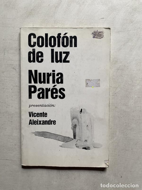 B&uuml;cher: Colofon de luz - Pares Nuria
