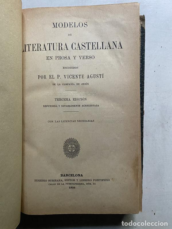 Livros em segunda m&atilde;o: Modelos de Literatura Castellana en Prosa y Verso - Agusti Vicente