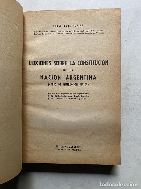 Libri di seconda mano: Lecciones sobre la Constitucion de la Nacion Argentina - Povi&ntilde;a Jorge Raul