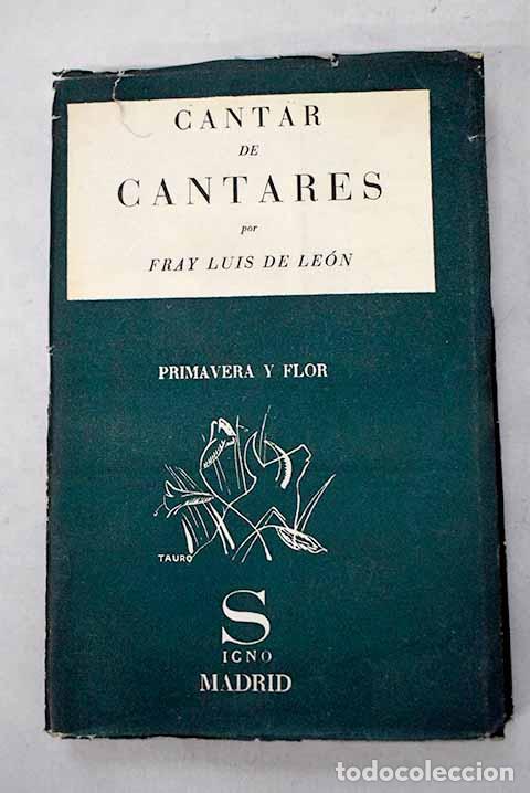 Libros: Cantar de los cantares.- Leon, Fray Luis de