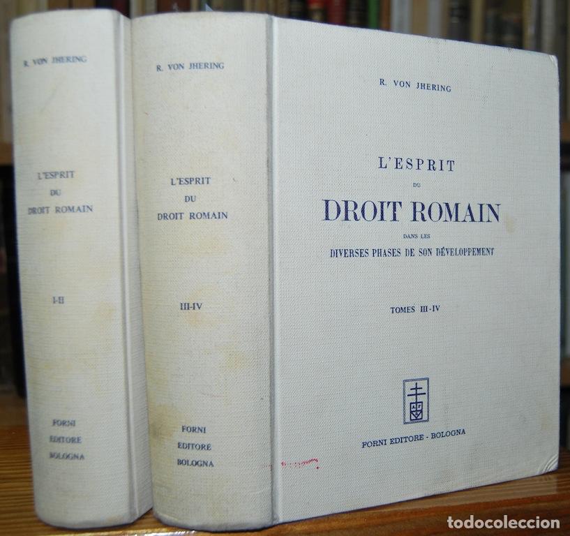 Libros: L'ESPRIT DU DROIT ROMAIN DANS LES DIVERSES PHASES DE DON DEVELOPPEMENT - IHERING, R. von