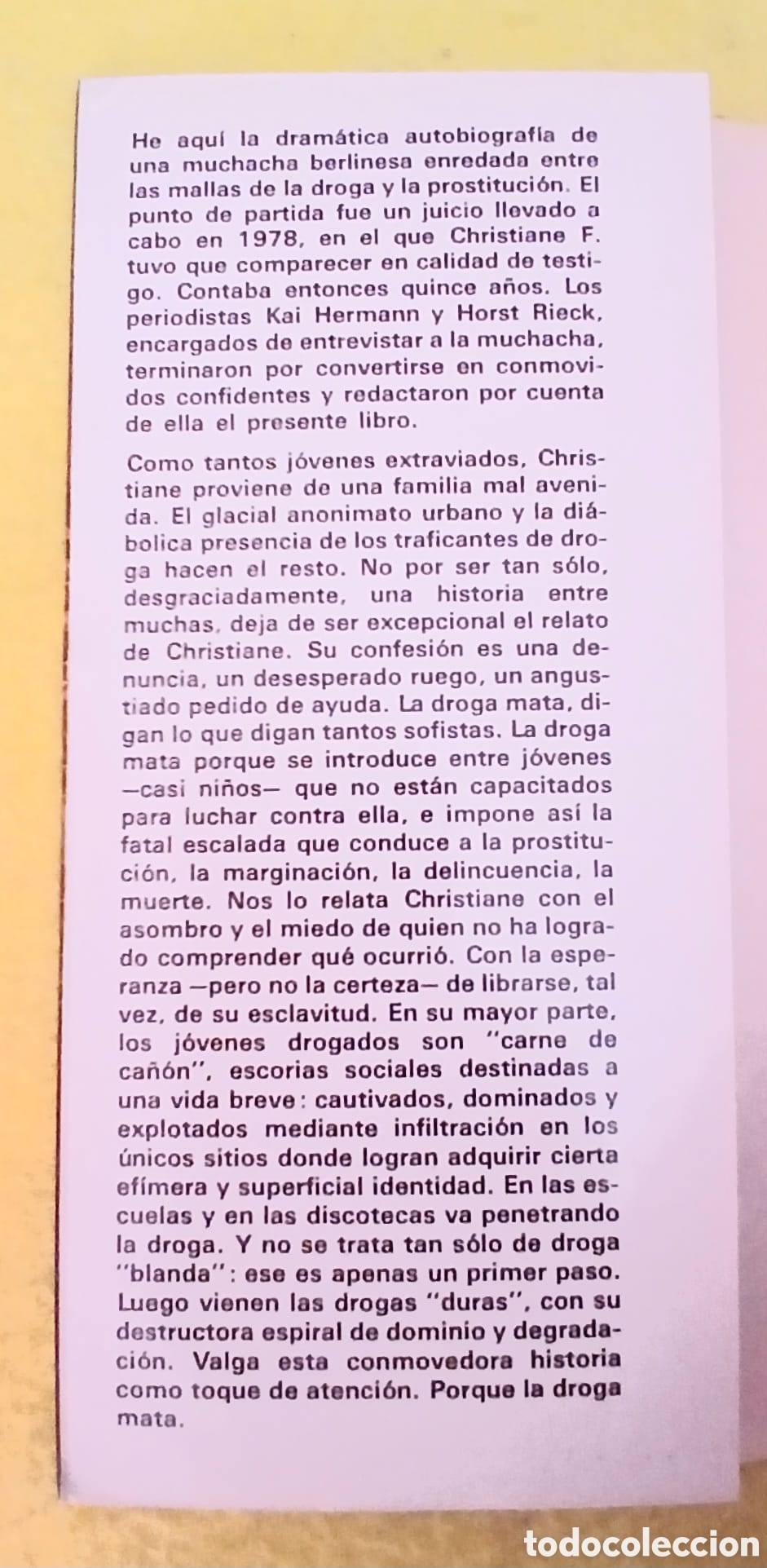 Libros: Hijos de la droga, F. Christiane - Foto 5