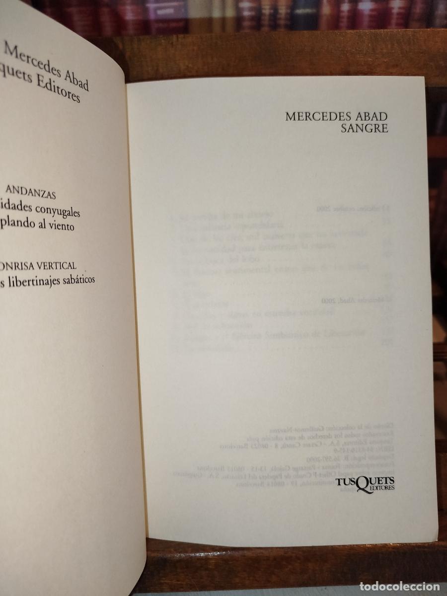 Libros: Sangre (1&ordf; edici&oacute;n) - Abad, Mercedes - Foto 4
