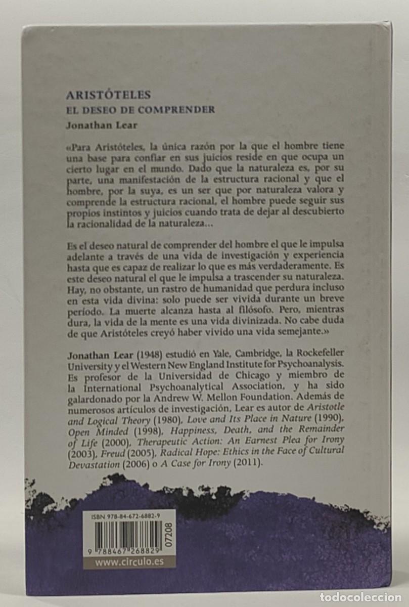 Libros: ARIST&Oacute;TELES - EL DESEO DE COMPRENDER - Jonathan Lear - Foto 4