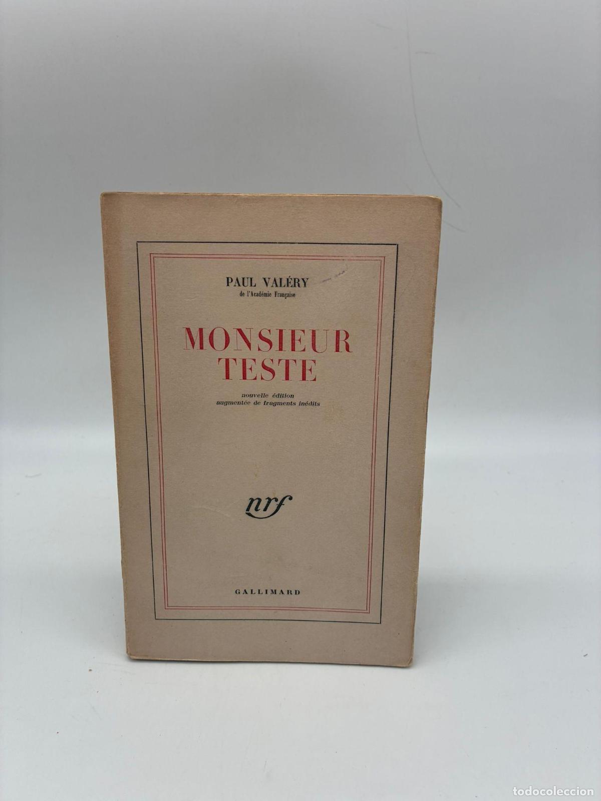 Libros: VAL&Eacute;RY, Paul. - Monsieur teste.