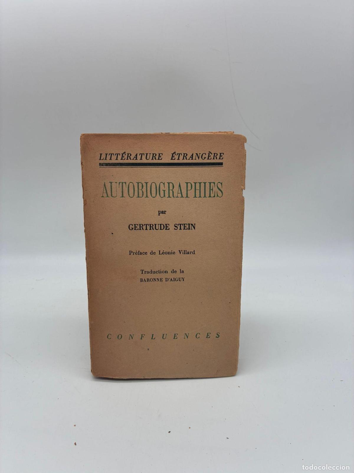 Libros: STEIN, Gertrude. - Autobiographies.