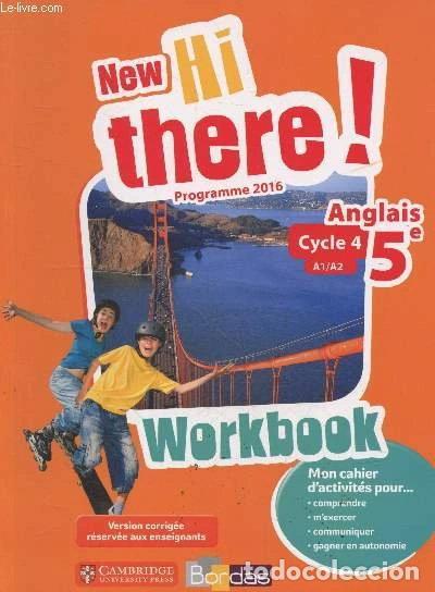 Libros: New Hi There! Anglais Cycle 4 5e A1-A2 Workbook- 9782047333860