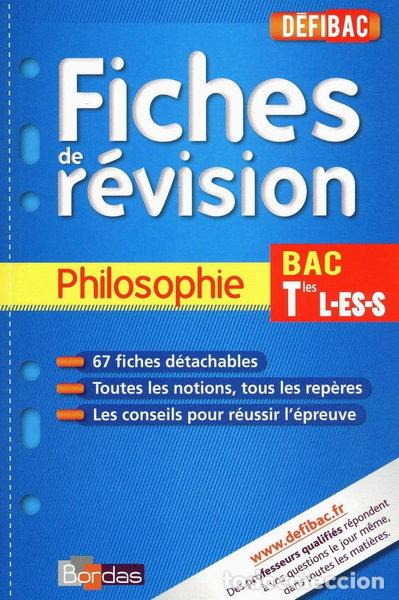 Libros: Philosophie Tle L-ES-S: Fiches de r&eacute;vision- 9782047316559