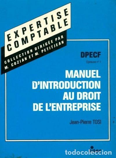Libros: Manuel d'introduction au droit de l'entreprise- 9782711125241