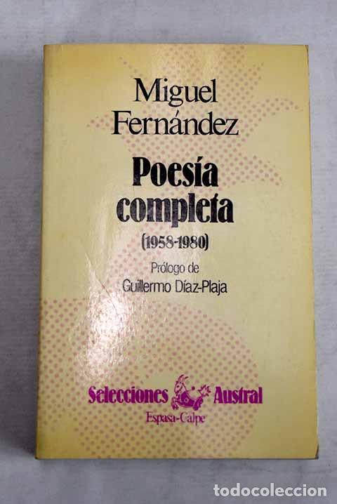 books: Poes&iacute;a completa (1958-1980).- Fern&aacute;ndez, Miguel