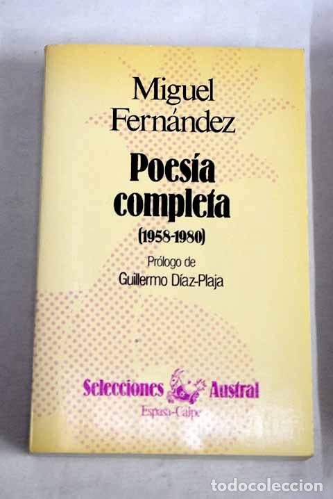 books: Poes&iacute;a completa (1958-1980).- Fern&aacute;ndez, Miguel