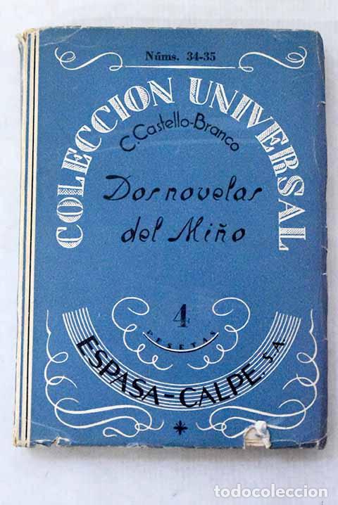 Libros: Dos novelas del Mi&ntilde;o.- Castelo Branco, Camilo