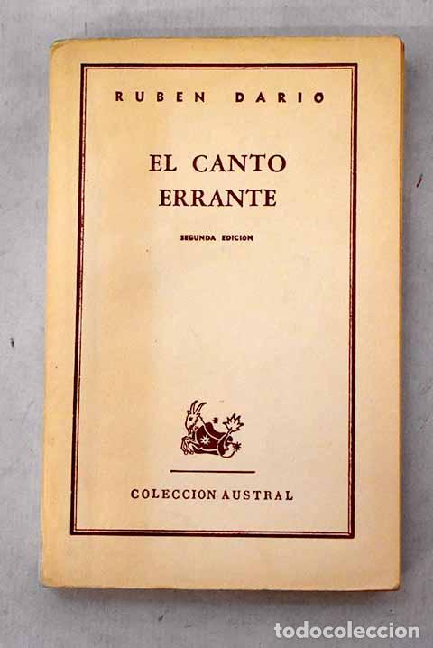 Livres: El canto errante: Dar&iacute;o, Rub&eacute;n.- Dar&iacute;o, Rub&eacute;n