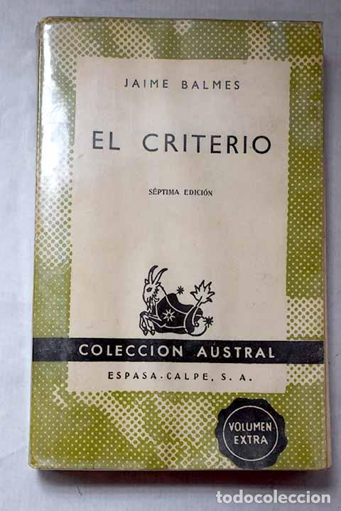 Libros: El criterio: Balmes, Jaime.- Balmes, Jaime