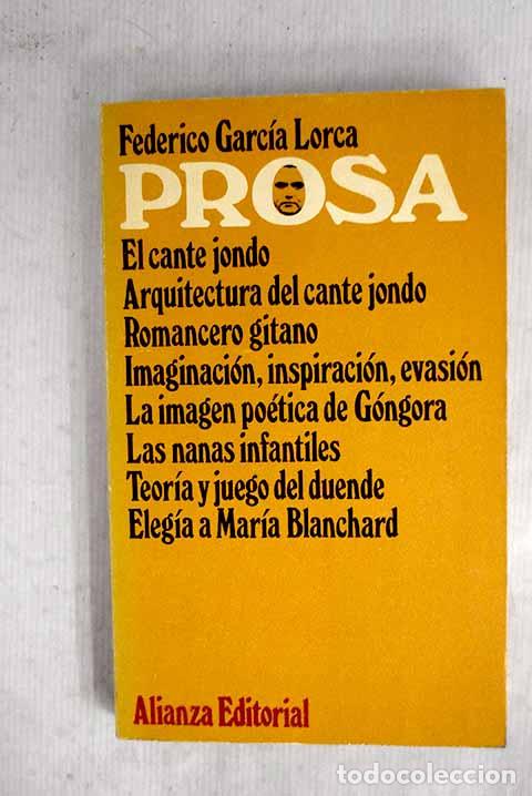 Libros: Prosa: Garc&iacute;a Lorca, Federico.- Garc&iacute;a Lorca, Federico