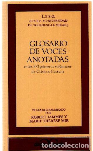 Libros: Glosario de voces anotadas en los 100 primeros vol&uacute;menes de Cl&aacute;sicos Castalia - NO CONSTA AUTOR