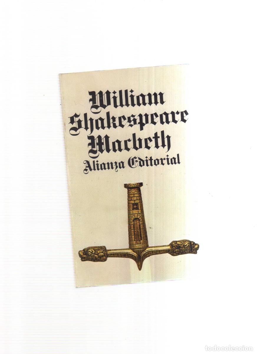 Libros: ALIANZA EDITORIAL WILLIAM SHAKESPEARE