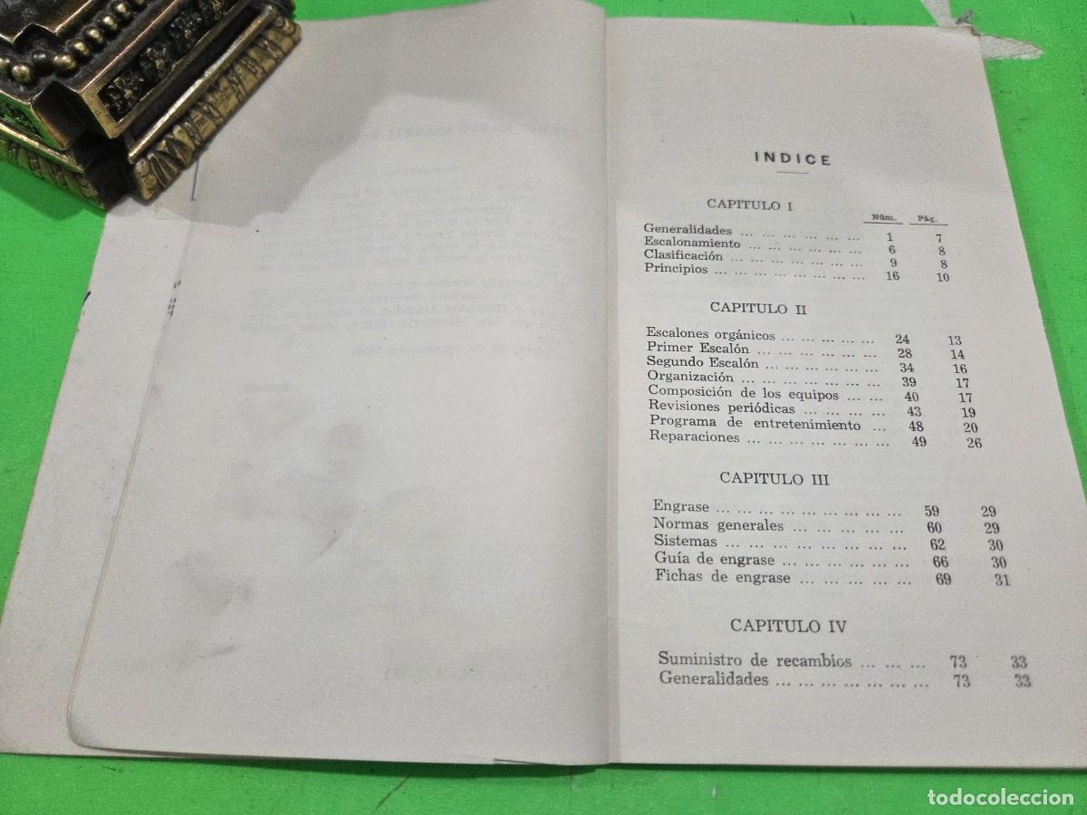 Libros: 1959...&rdquo;&rdquo;REGLAMENTO PARA EL SERVICIO DE ENTRETENIMIENTO DEL MATERIAL AUTOM&Oacute;VIL EN EL EJ&Eacute;RCITO&rdquo;&rdquo;..... - Foto 5