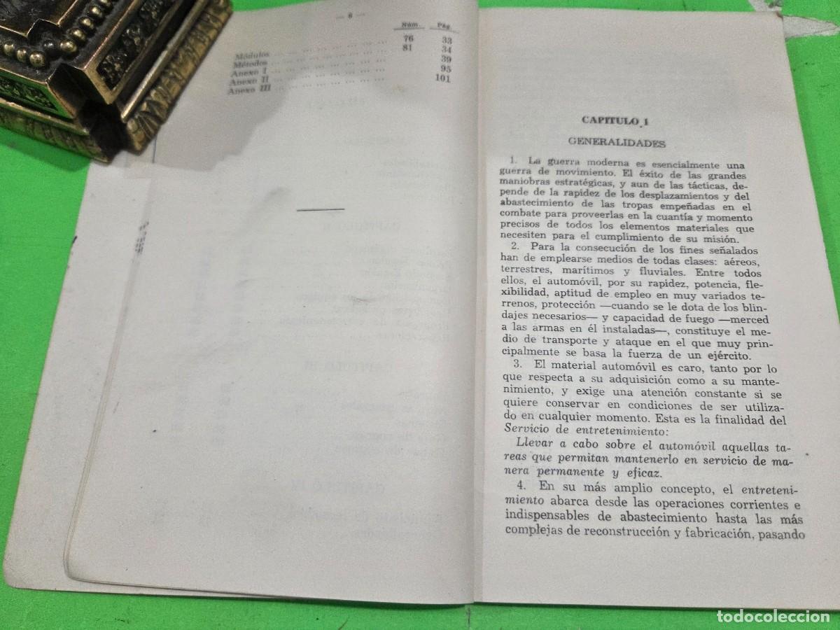Libros: 1959...&rdquo;&rdquo;REGLAMENTO PARA EL SERVICIO DE ENTRETENIMIENTO DEL MATERIAL AUTOM&Oacute;VIL EN EL EJ&Eacute;RCITO&rdquo;&rdquo;..... - Foto 6