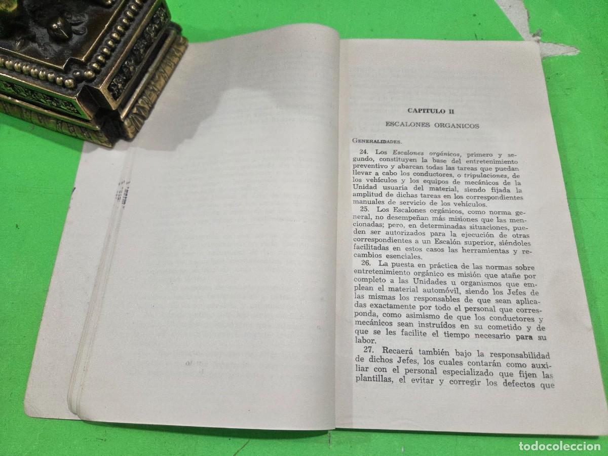 Libros: 1959...&rdquo;&rdquo;REGLAMENTO PARA EL SERVICIO DE ENTRETENIMIENTO DEL MATERIAL AUTOM&Oacute;VIL EN EL EJ&Eacute;RCITO&rdquo;&rdquo;..... - Foto 7