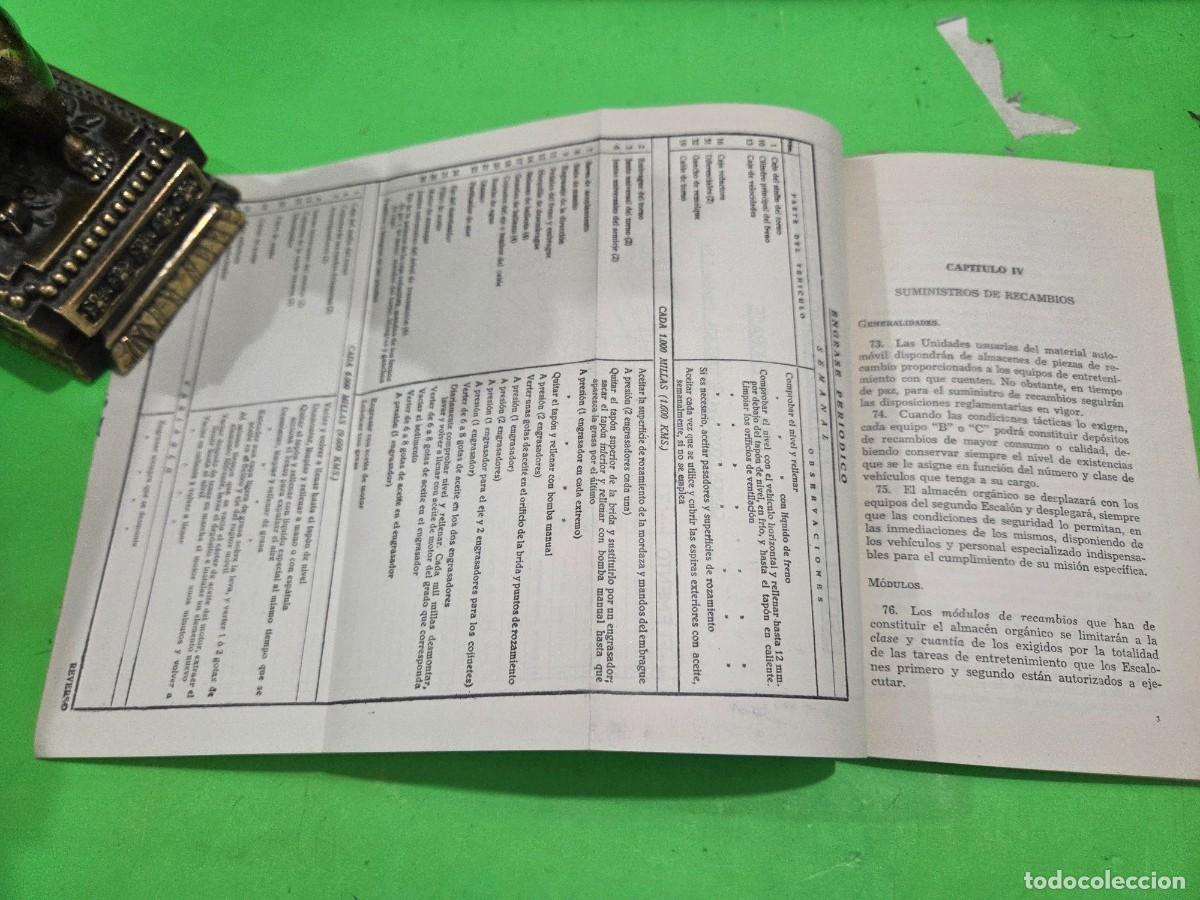 Libros: 1959...&rdquo;&rdquo;REGLAMENTO PARA EL SERVICIO DE ENTRETENIMIENTO DEL MATERIAL AUTOM&Oacute;VIL EN EL EJ&Eacute;RCITO&rdquo;&rdquo;..... - Foto 10