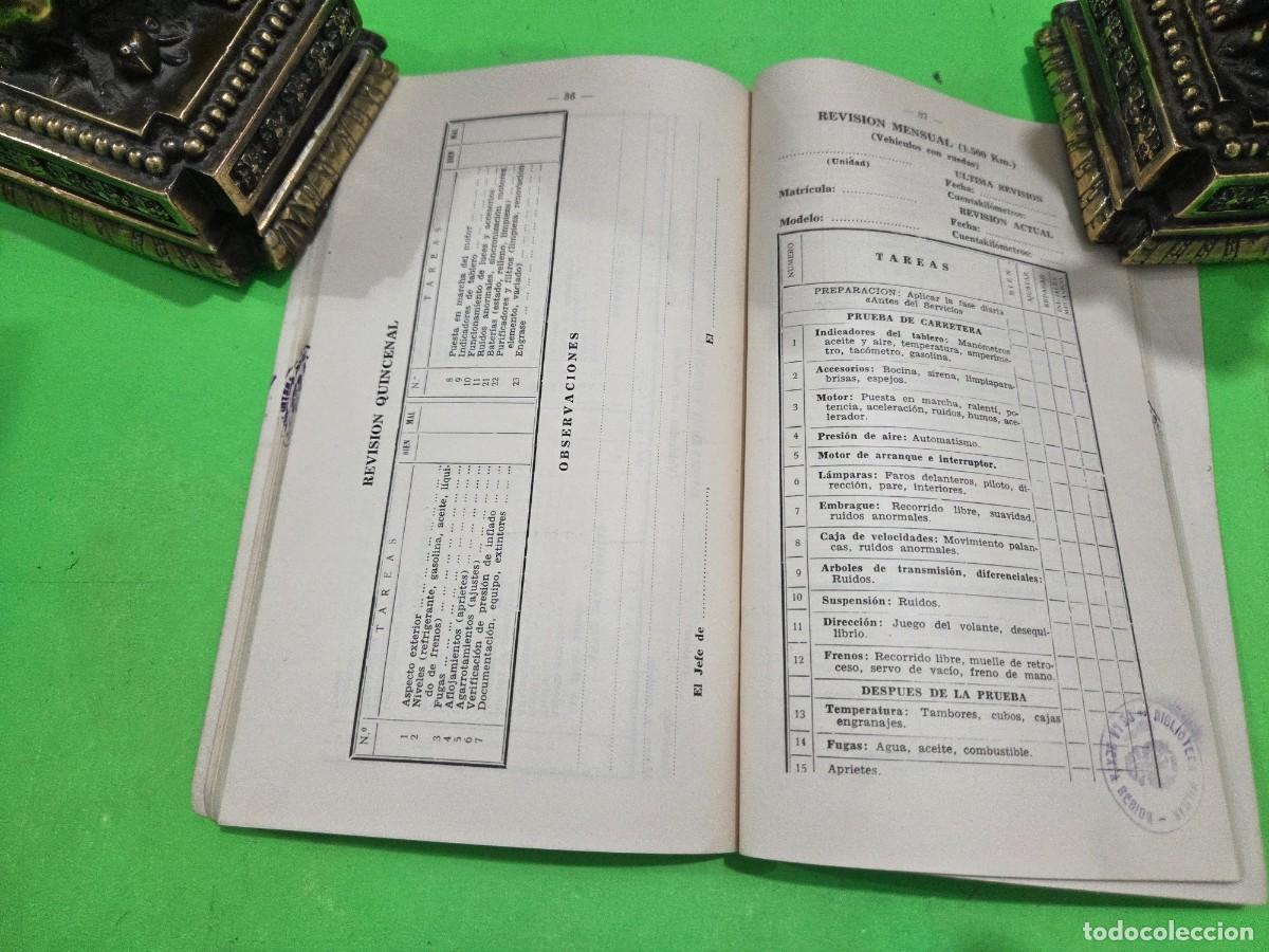 Libros: 1959...&rdquo;&rdquo;REGLAMENTO PARA EL SERVICIO DE ENTRETENIMIENTO DEL MATERIAL AUTOM&Oacute;VIL EN EL EJ&Eacute;RCITO&rdquo;&rdquo;..... - Foto 11