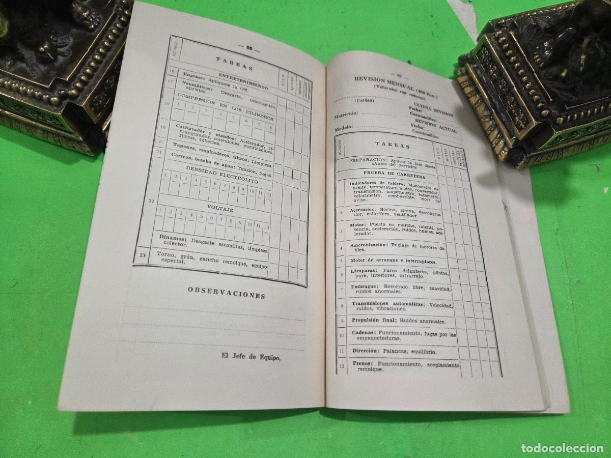 Libros: 1959...&rdquo;&rdquo;REGLAMENTO PARA EL SERVICIO DE ENTRETENIMIENTO DEL MATERIAL AUTOM&Oacute;VIL EN EL EJ&Eacute;RCITO&rdquo;&rdquo;..... - Foto 12
