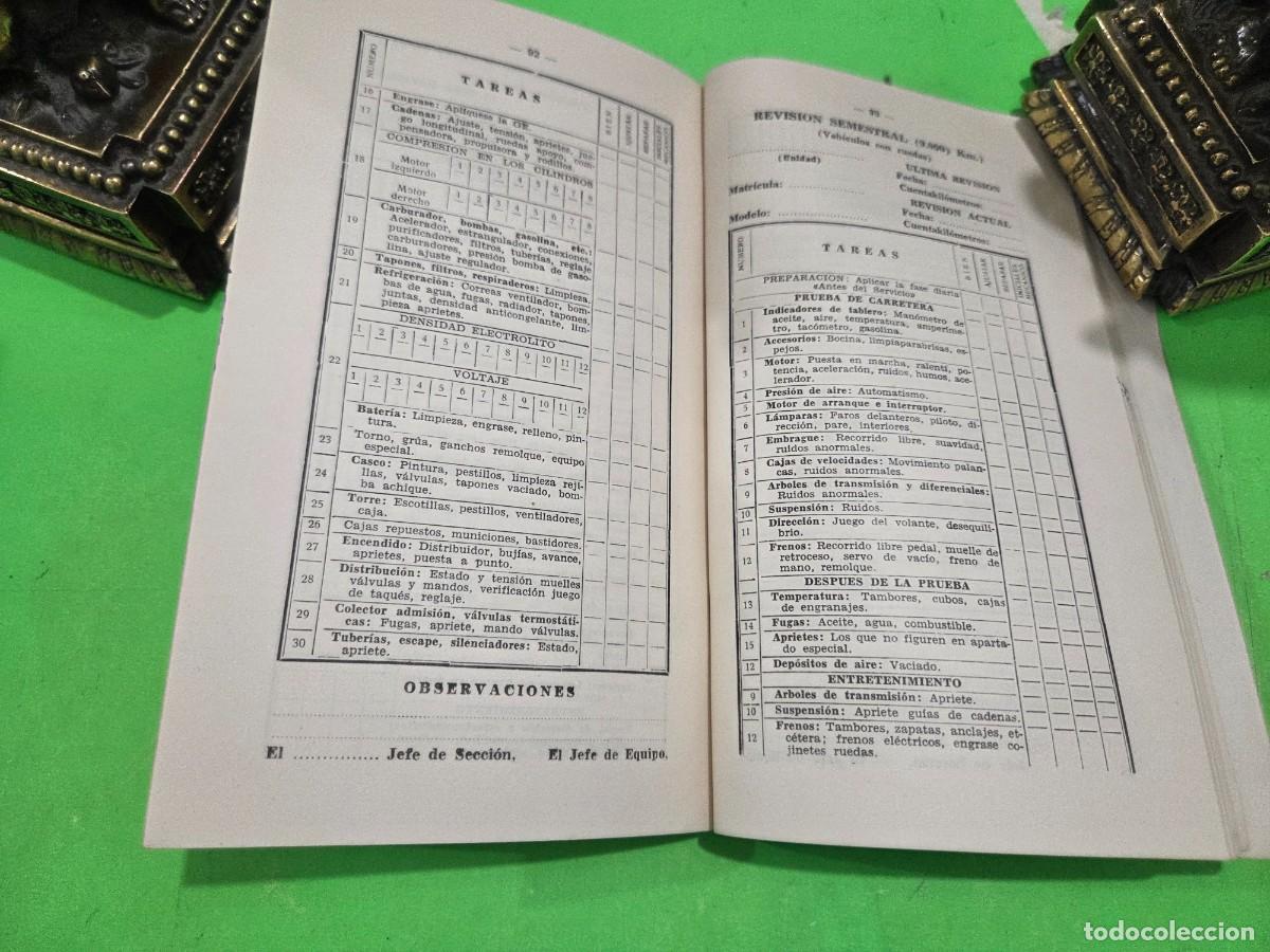 Libros: 1959...&rdquo;&rdquo;REGLAMENTO PARA EL SERVICIO DE ENTRETENIMIENTO DEL MATERIAL AUTOM&Oacute;VIL EN EL EJ&Eacute;RCITO&rdquo;&rdquo;..... - Foto 13