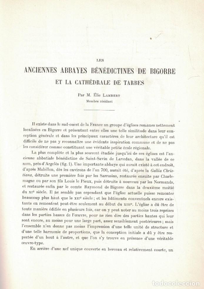 books: LES ANCIENNES ABBAYES B&Eacute;N&Eacute;DICTINES DE BIGORRE ET LA CATH&Eacute;DRALE DE TARBES. Separata. - Lambert. M. &Eacute;